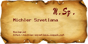 Michler Szvetlana névjegykártya